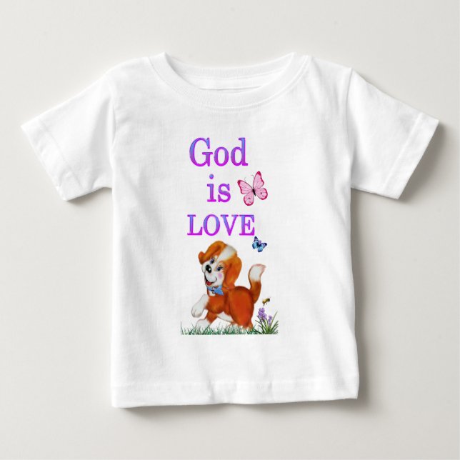 Camiseta De Bebé Dios es amor (Anverso)