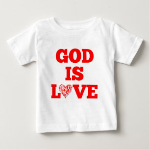 Camiseta De Bebé Dios es amor Cita de la Biblia