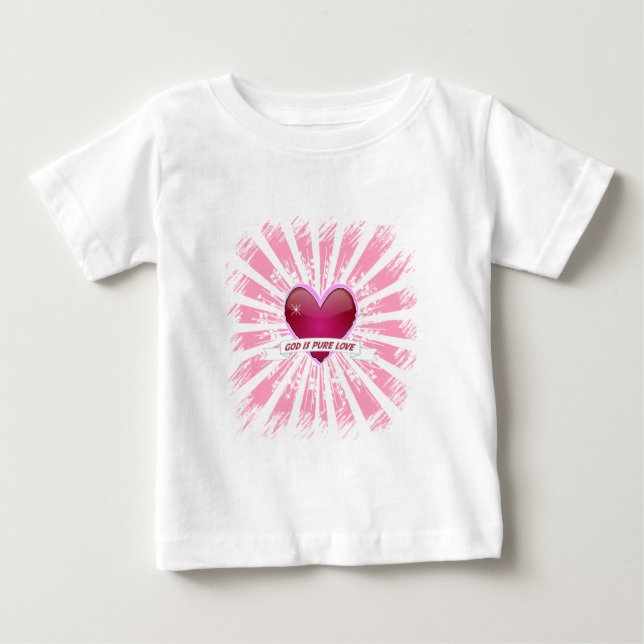 Camiseta De Bebé Dios es amor puro (Anverso)