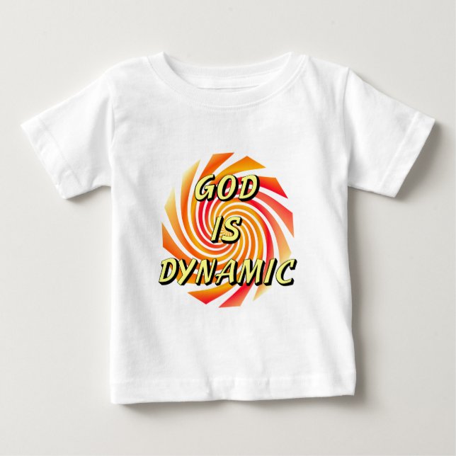 Camiseta De Bebé Dios es cristiano dinámico (Anverso)