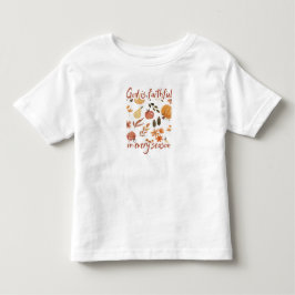 Camiseta De Bebé Dios es Fiel Cada Temporada Cute Fall Toddler tee