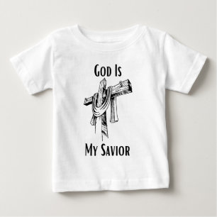 Camiseta De Bebé Dios es mi Biblia salvadora de temática cristiana