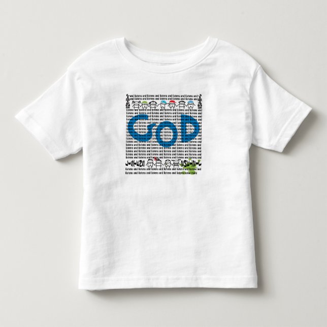 Camiseta De Bebé Dios escucha y escucha a la pequeña camiseta. (Anverso)