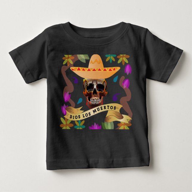 Camiseta De Bebé Dios Los Muertos Día de los Muertos (Anverso)
