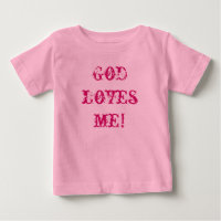 ¡Dios me ama! Camiseta del bebé