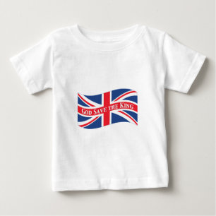 Camiseta De Bebé Dios salve al rey con Union Jack