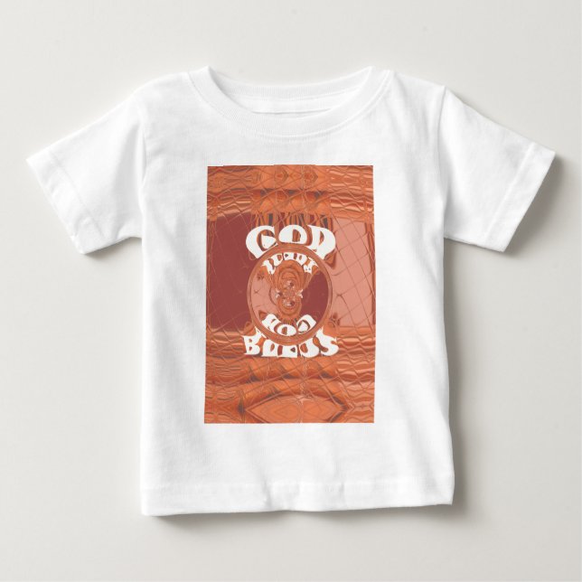 Camiseta De Bebé Dios te bendiga el diseño de texto Inspirador. (Anverso)