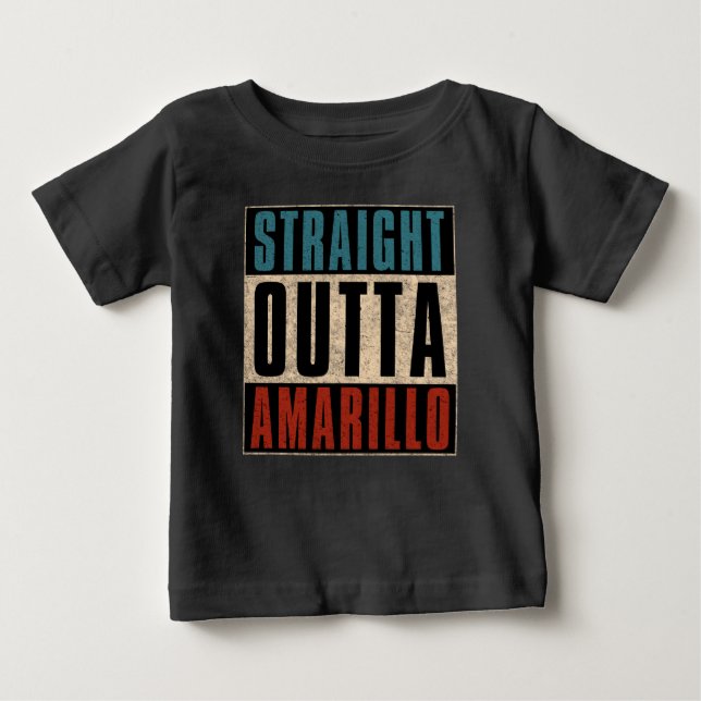 Camiseta De Bebé Directamente de Amarillo Texas TX (Anverso)