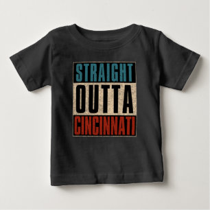 Camiseta De Bebé Directamente Fuera de Cincinnati Ohio OH