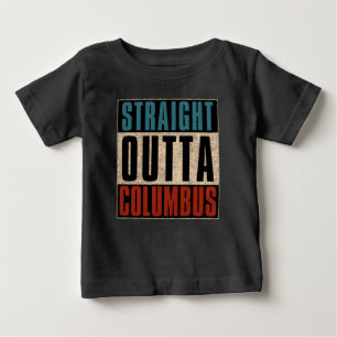 Camiseta De Bebé Directamente fuera de Columbus Ohio OH EE.UU.