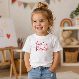 Camiseta De Bebé 'Director Creativo' Tipografía divertida y artísti