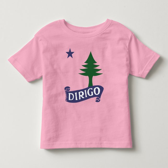 Camiseta De Bebé Dirigo / Bandera principal de 1901 (Anverso)