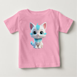 Camiseta De Bebé Diseño 3D 3D de Personalizado Cute Kitten-38063