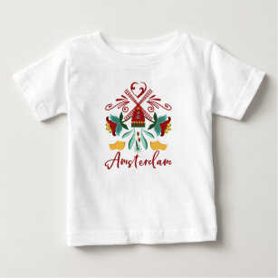 Camiseta De Bebé Diseño abstracto holandés de Amsterdam Holanda