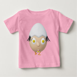 Camiseta De Bebé Diseño adorable de personaje de huevo extravagante