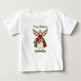 Camiseta De Bebé Diseño Ángel Personalizado - Estilo Cute Parchwork