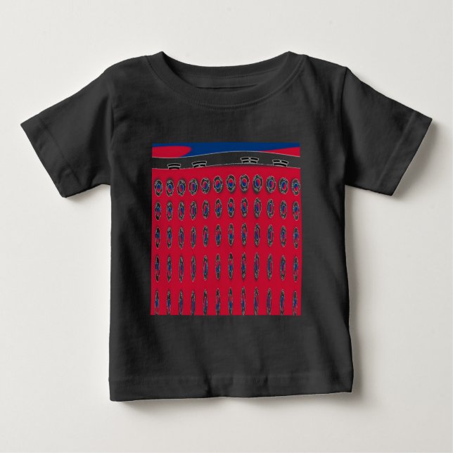 Camiseta De Bebé Diseño artístico de la bandera de Punto de Polka e (Anverso)