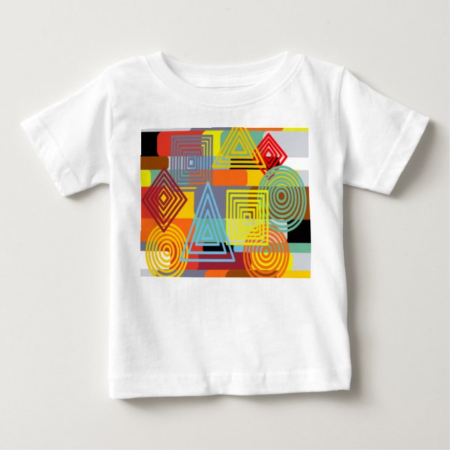 Camiseta De Bebé Diseño Bauhaus Tres (Anverso)