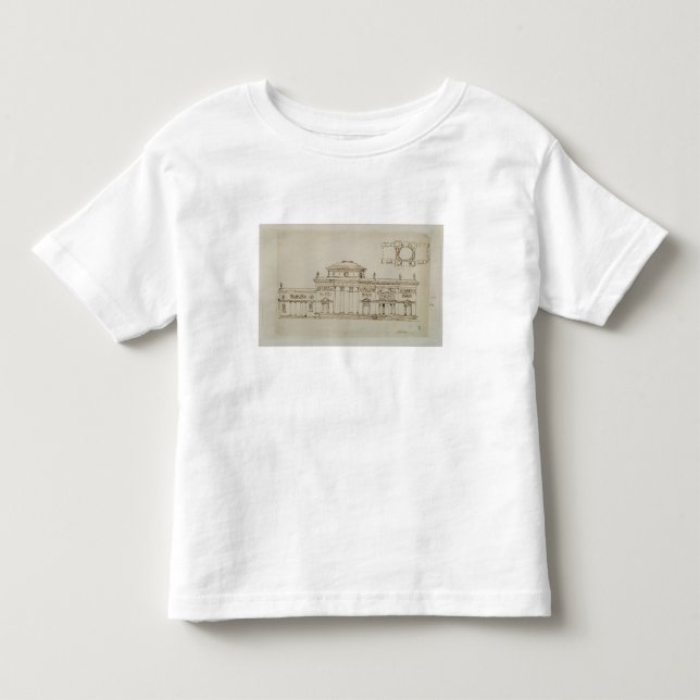 Camiseta De Bebé Diseño bosquejado para un edificio abovedado (Anverso)