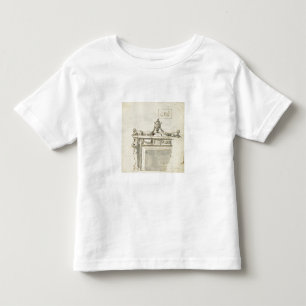 Camiseta De Bebé Diseño bosquejado para una chimenea (la pluma y l