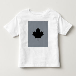 Camiseta De Bebé Diseño canadiense de hojas de arce negro
