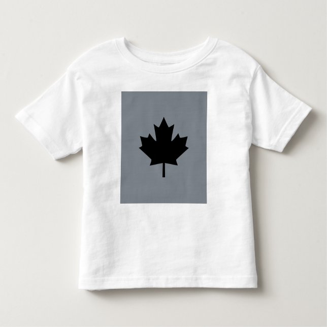 Camiseta De Bebé Diseño canadiense de hojas de arce negro (Anverso)