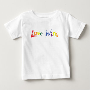 Camiseta De Bebé Diseño colorido, alegre y creativo de Love Wins