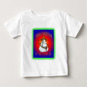 Camiseta De Bebé Diseño colorido de Snowman en el oeste de Howdy