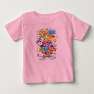 Camiseta De Bebé Diseño Colorido y Positivo de Niños de Dibujos Ani