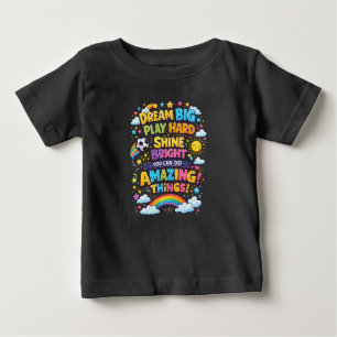 Camiseta De Bebé Diseño Colorido y Positivo de Niños de Dibujos Ani