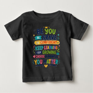 Camiseta De Bebé Diseño Colorido y Positivo de Niños de Dibujos Ani