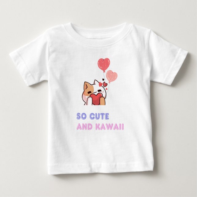 Camiseta de bebé diseño Cute Kawaii (Anverso)