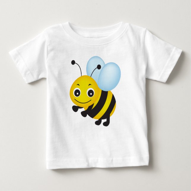 Camiseta De Bebé Diseño de abejas de corte (Anverso)
