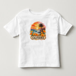 Camiseta De Bebé Diseño de Acuarela Tropical de Flor de Playa de Ca