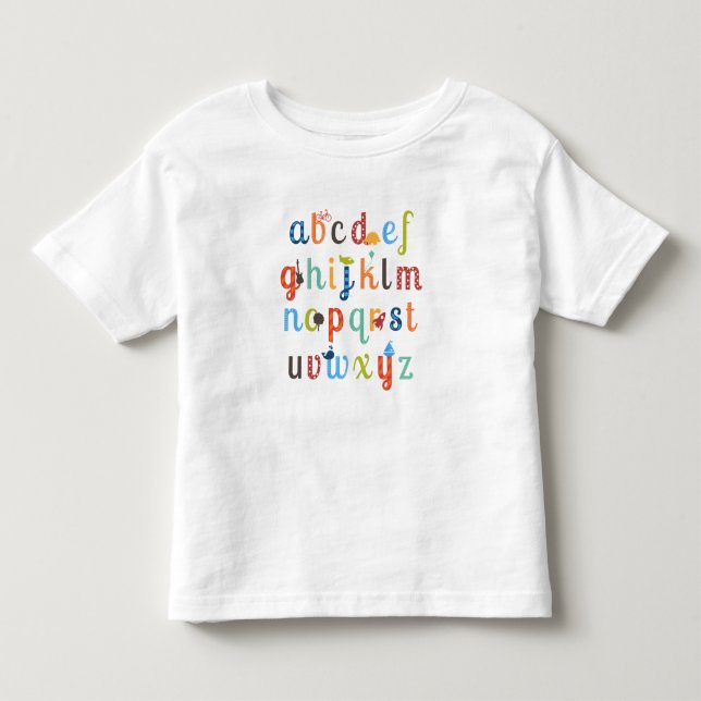 Camiseta De Bebé Diseño de alfabetos cúbicos (Anverso)