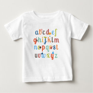 Camiseta De Bebé Diseño de alfabetos cúbicos