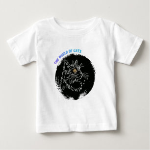 Camiseta De Bebé Diseño de amante de gatos cortado