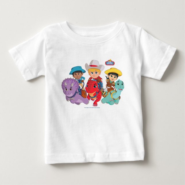 Camiseta De Bebé Diseño de amigos de Dino Ranch (Anverso)