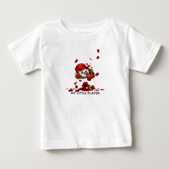 Camiseta De Bebé Diseño de amor de béisbol lindo (Anverso)