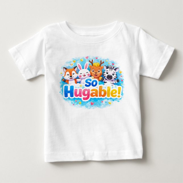 Camiseta De Bebé Diseño de Animales de Playa Lindos (Anverso)