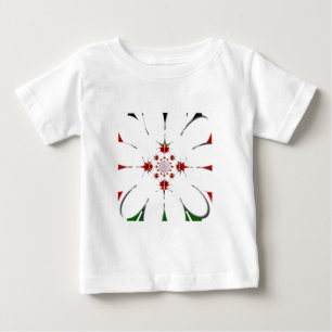 CAMISETA DE BEBÉ DISEÑO DE ARTE DE CALEIDOSCOPIO ROJO VERDE HAKUNA