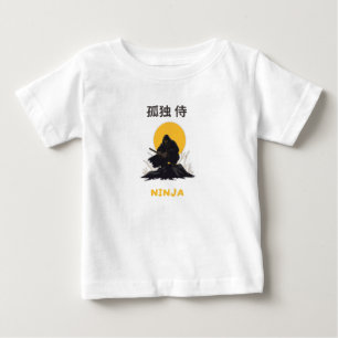 Camiseta De Bebé Diseño de arte de samurái ninja solitario