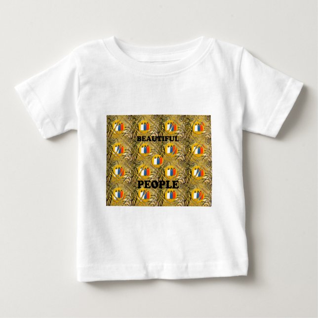 Camiseta De Bebé Diseño de arte étnico africano: gente hermosa (Anverso)
