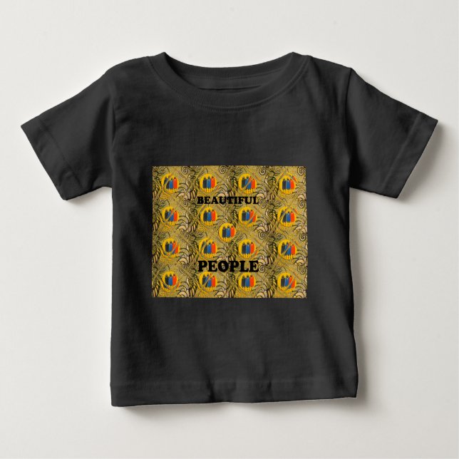 Camiseta De Bebé Diseño de arte étnico africano: gente hermosa (Anverso)