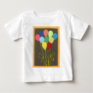 Camiseta De Bebé Diseño de arte gráfico de los globos de cumpleaños