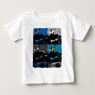 Camiseta De Bebé Diseño de arte moderno multipanel de oso panda