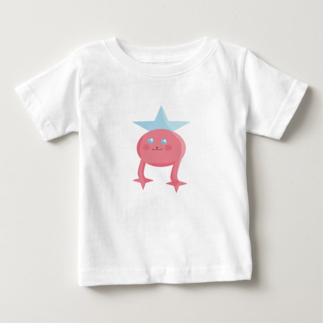 Camiseta De Bebé Diseño de Arte para Niños Cutieful Rosa Azul Hada (Anverso)
