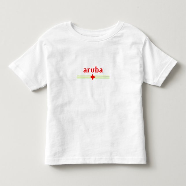 Camiseta De Bebé Diseño de Aruba de los niños con los elementos de (Anverso)