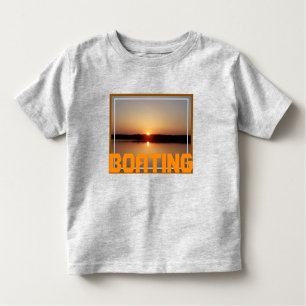 Camiseta De Bebé Diseño de atardecer con naranja