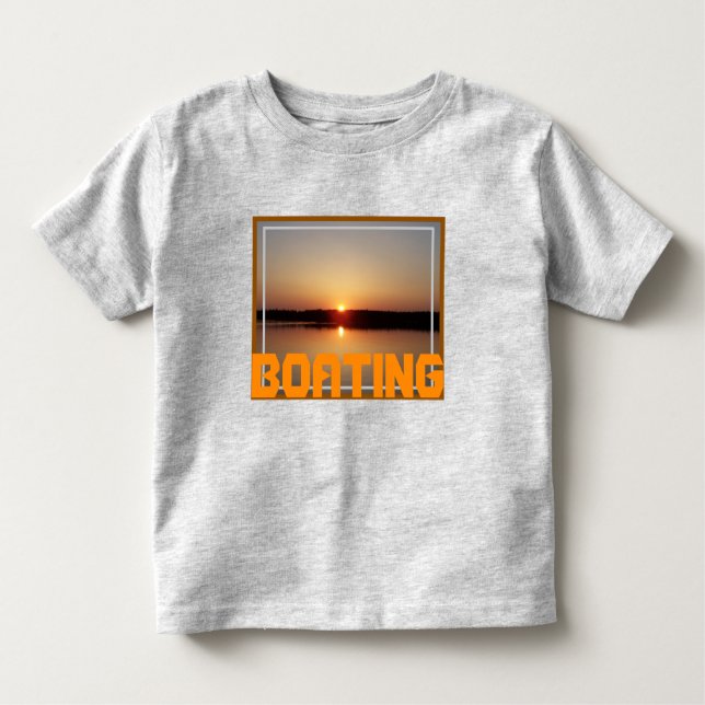 Camiseta De Bebé Diseño de atardecer con naranja (Anverso)